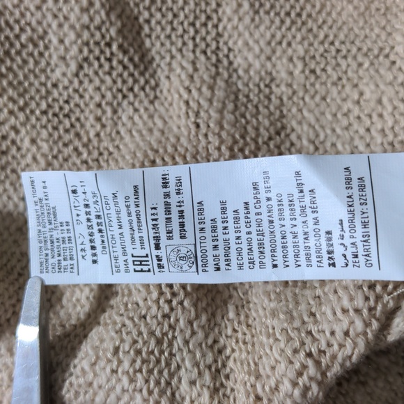 Linen/Cotton Draped Cascade Cardigan from Benetton - Picture 10 of 10